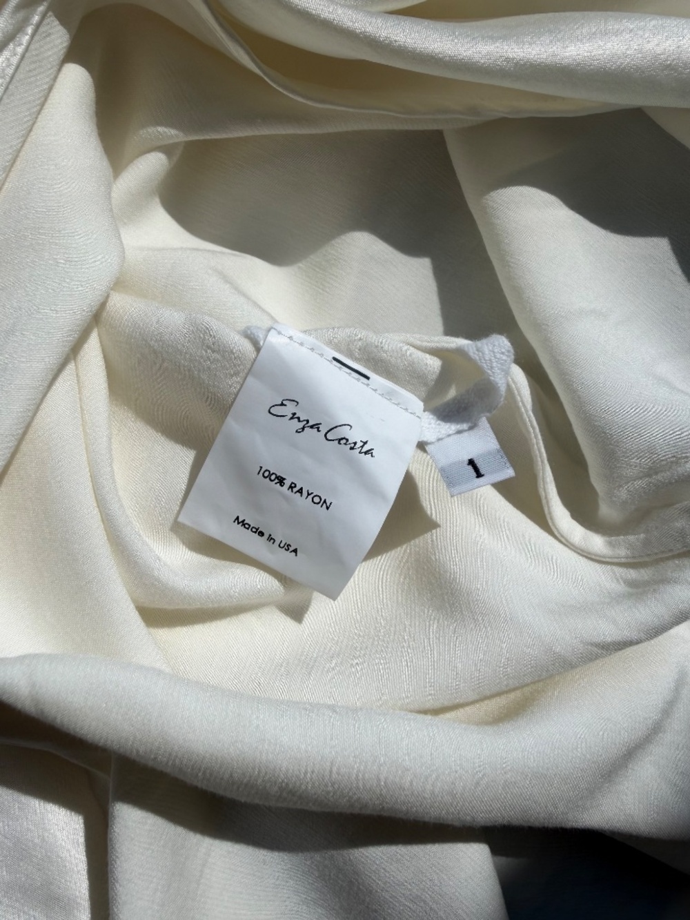 ENZA COSTA Satin Tank Dress in Cloud 1 S - Picture 9 of 15